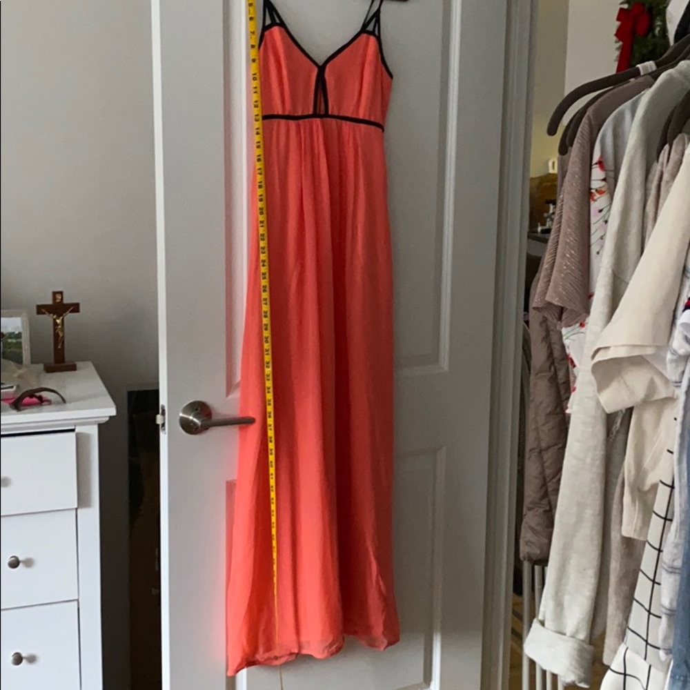 Handmade coral maxi dress